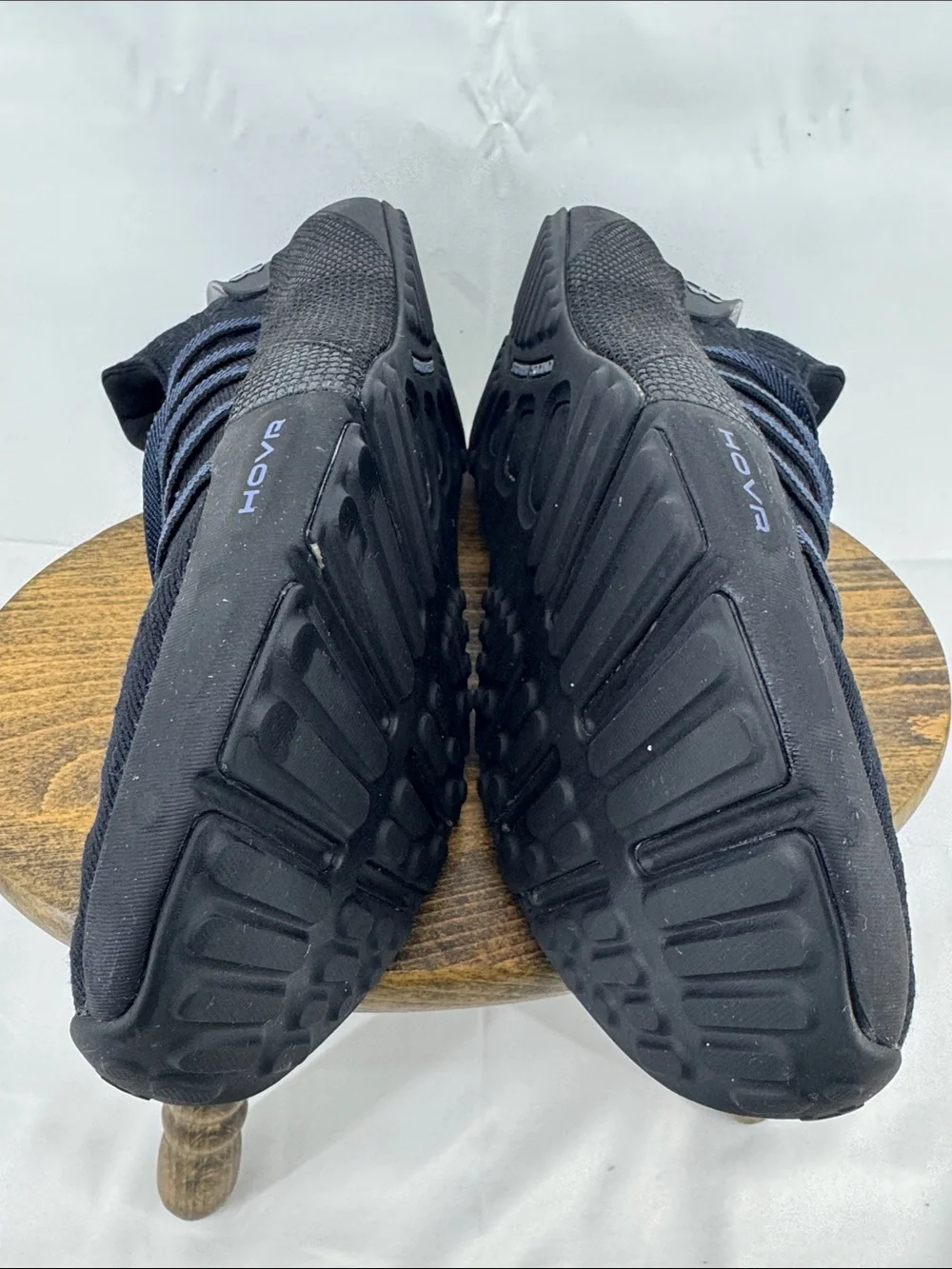 Under Armour Mens HOVR Phantom 3 ALL Black Slip-On Knit Sneakers, M 9.5. W 11